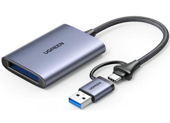 UGREEN 2 in 1 USB-A + C to XQD Card Reader Type-C USB Multifunction Card Reader 339MB/S Memory Card Adapter